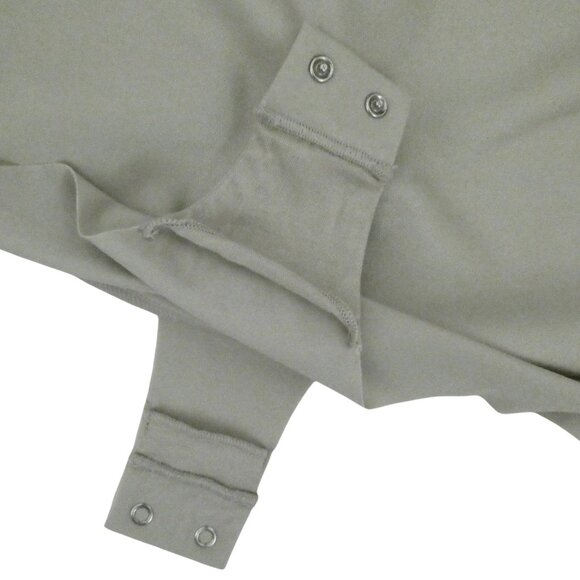 SKIMS Faux Leather mock neck bodysuit NWT sz S Shell - Picture 5 of 10